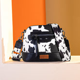 Wrangler Zippered Cow Print Crossbody Bag